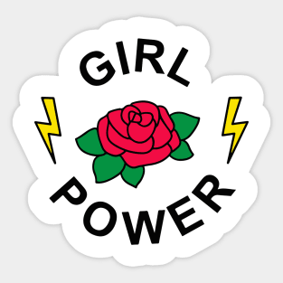 Girl Power Rose Gift For Girls Sticker